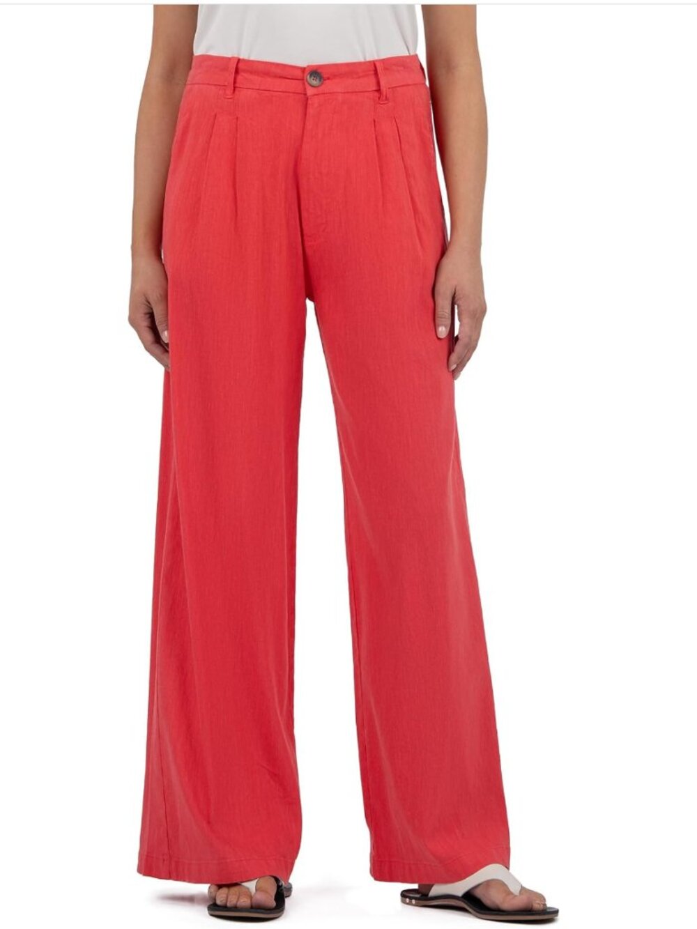KUT from the Kloth Women's Ryan High Rise Wide Leg Pants Watermelon 2 NEW NWT